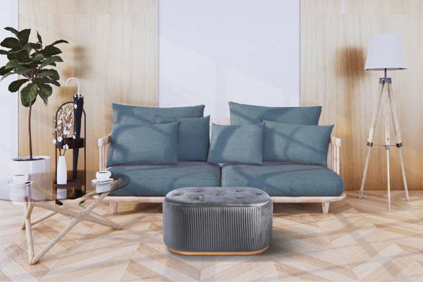 Sitzbank SAMTSTORAGE Grau - Holzwerkstoff - 43 x 43 x 82 cm