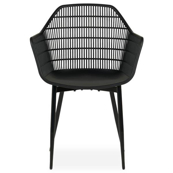 Gartenstühle MARGHERITA (4er-Set) Schwarz - Kunststoff - 60 x 86 x 52 cm