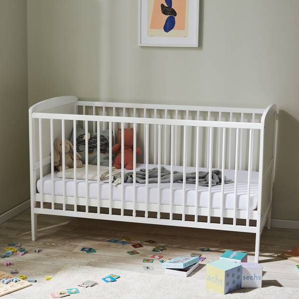 Babybett Mateo Weiß - Massivholz - 70 x 88 x 140 cm