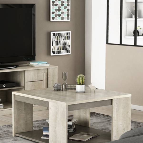 Couchtisch ANTIBES Braun - Grau - Holzwerkstoff - 80 x 45 x 80 cm