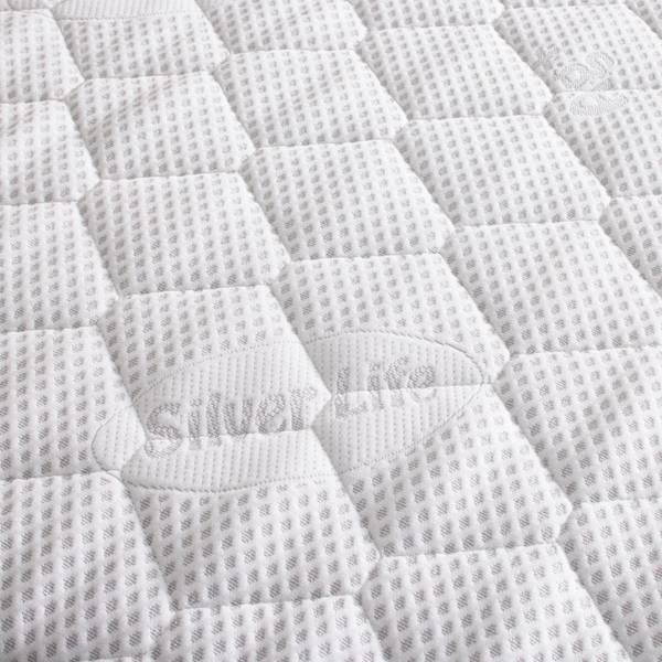 Boxspringbett BUBBLE BOX Weiß - Metall - Textil - Holz teilmassiv - 186 x 1 x 180 cm