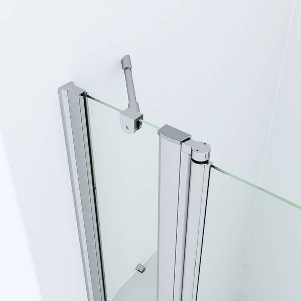 Faltbar+Drehbar Walk in Glas Duschwand Breite: 100 cm
