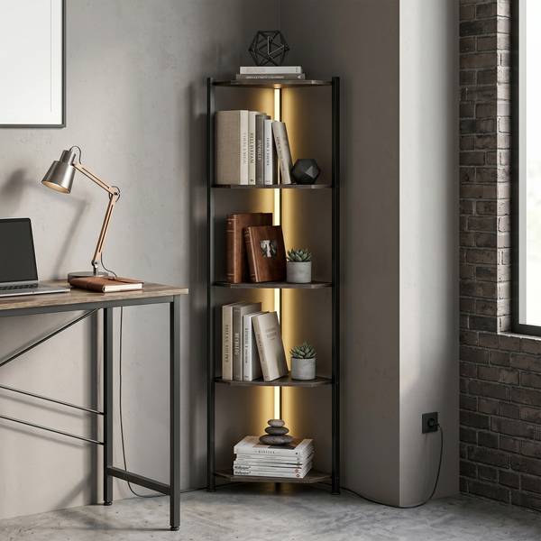 Bücherregal 836-699V90RB Braun - Holzwerkstoff - 32 x 147 x 32 cm