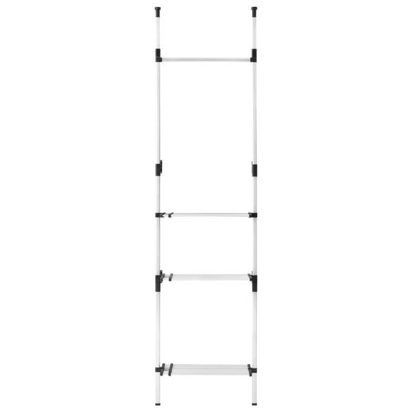 Teleskop-Garderobe XT1473 Silber - Metall - 40 x 300 x 115 cm