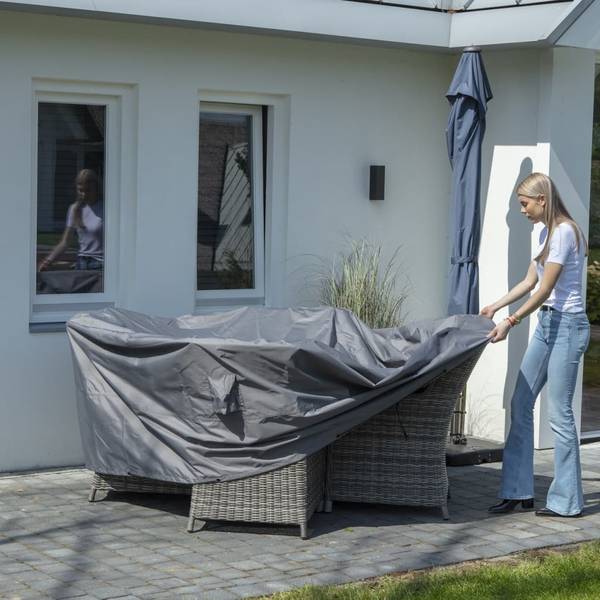 Gartenmöbel-Abdeckung 3014523 Grau - Polyester - 320 x 85 x 320 cm