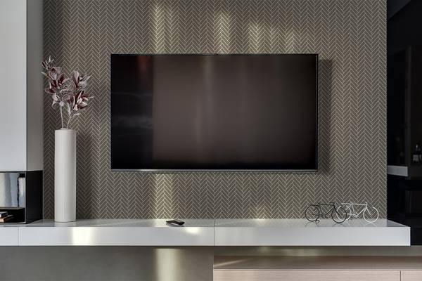 Selbstklebendes Wandpaneel Jode Beige - Polyester PVC - 100 x 50 x 0 cm