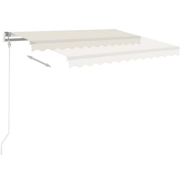 Auvent rétractable 3006539-1 Blanc - Polyester - Aluminium - 350 x 1 x 450 cm