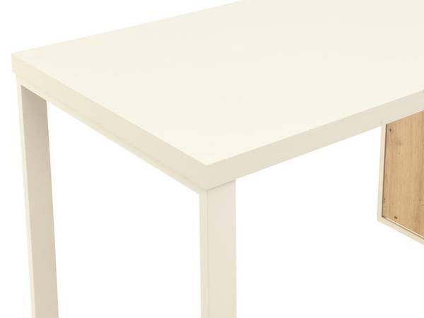 Schreibtisch LONAMI Beige - Holz teilmassiv - 110 x 76 x 140 cm