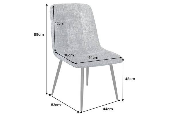 Stuhl TRES CHIC Braun - Chenille - Polyester - 44 x 88 x 52 cm