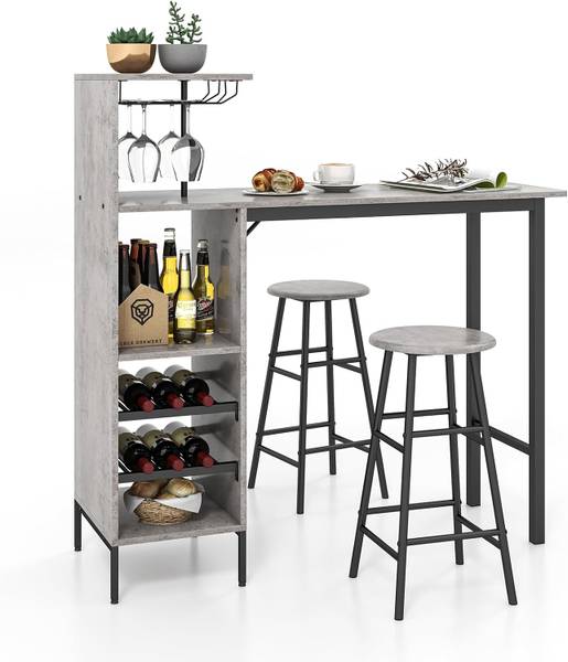 Bartisch Set JV10669(3-teilig) Grau