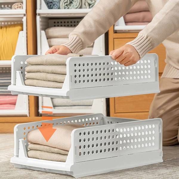 4-schichtige Aufbewahrungsbox C673-4-W Weiß - Kunststoff - 33 x 14 x 42 cm