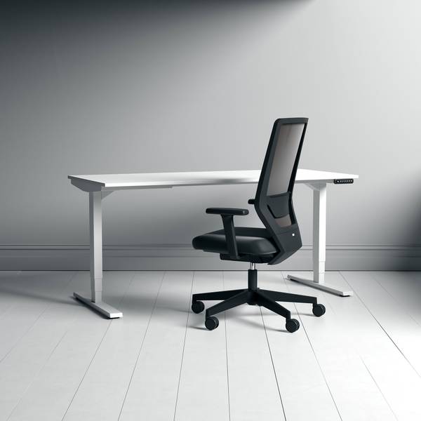 Bürostuhl Streamo Schwarz - Textil - 48 x 116 x 61 cm