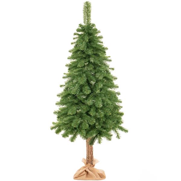 Künstlicher Weihnachtsbaum Naturstamm Grün - Kunststoff - 83 x 220 x 83 cm