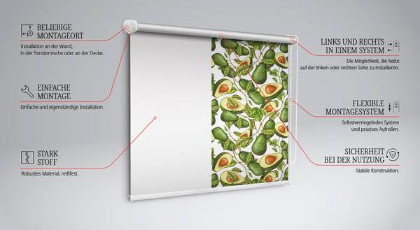 Verdunkelungsrollo GUACA 60 x 140 cm