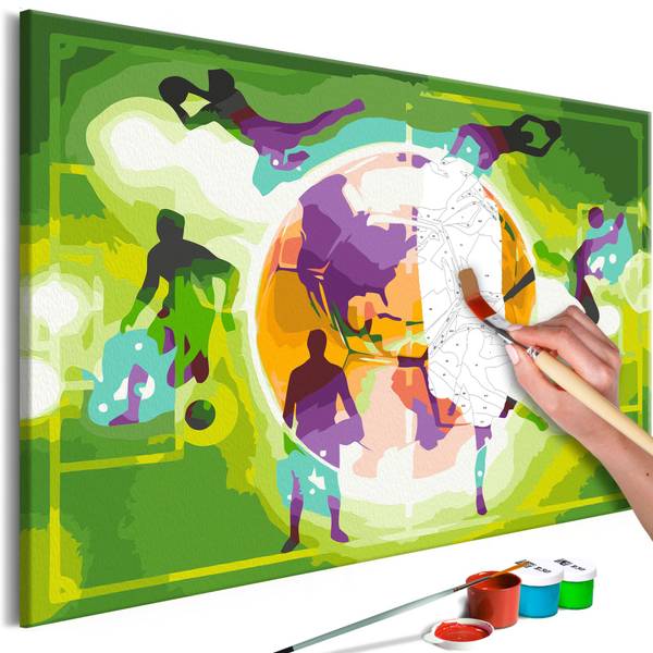 Wandbild Malen nach Zahlen Modern Zeh Baumwollstoff - 60 x 40 x 2 cm