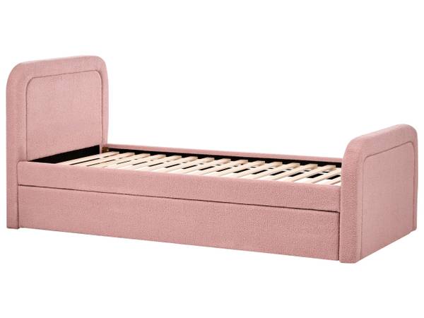 Bett RAYSSAC 3-tlg Pink - Naturfaser - 100 x 96 x 218 cm