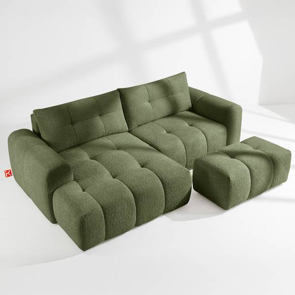 Ecksofa RAVIA Olivgrün
