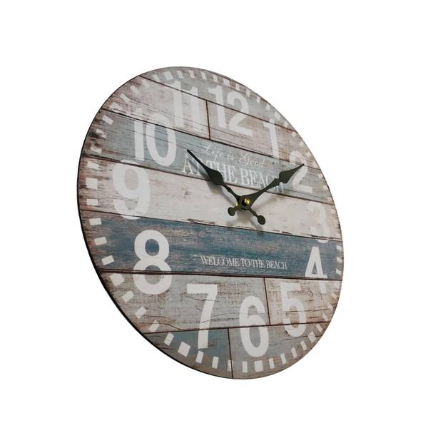 Horloge murale Oleandro Marron - Bois manufacturé - 4 x 34 x 34 cm
