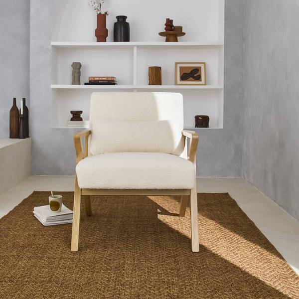 Armlehnstuhl Antoine Weiß - Textil - 75 x 81 x 70 cm