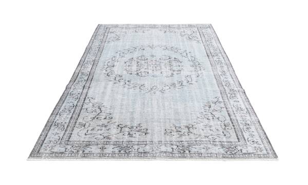 Teppich Ultra Vintage CLVI Blau - Wolle - 163 x 1 x 257 cm