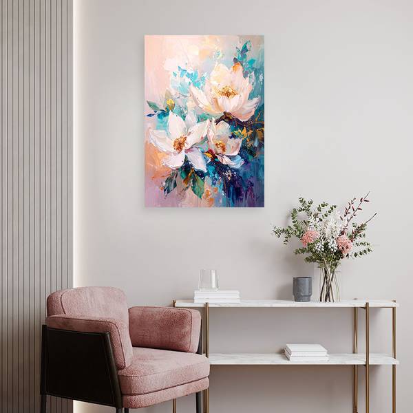 Canvas Bloemen 80 x 120 cm
