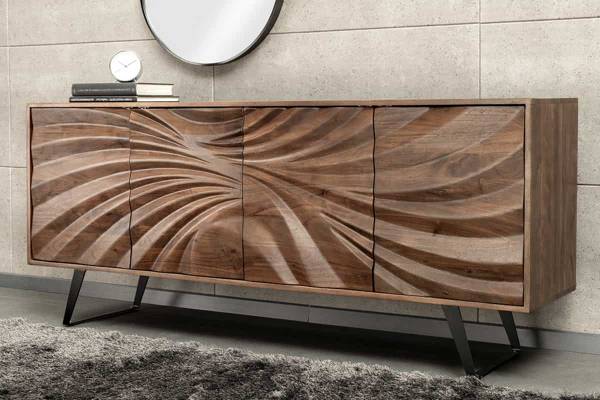 Sideboard HURRICANE Braun - Akazie - 175 x 76 x 40 cm