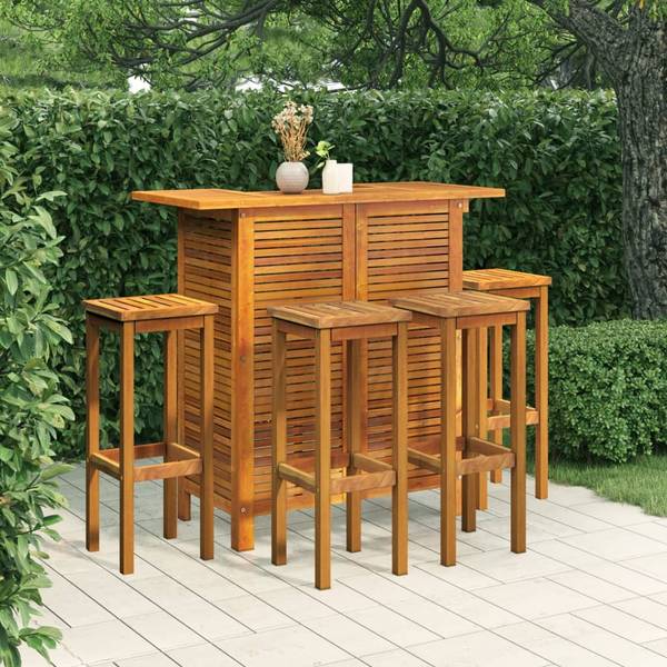 Gartenbar-Set 3015843-3 (5-teilig) Braun - Akazie - 50 x 105 x 110 cm