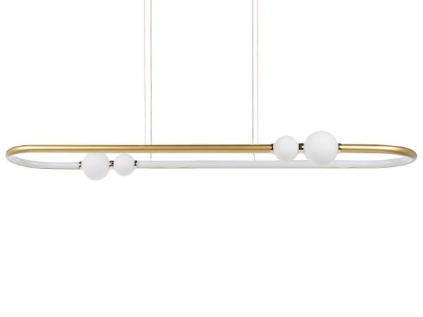 Pendelleuchten FEALE Gold - Weiß - Metall - 105 x 160 x 22 cm