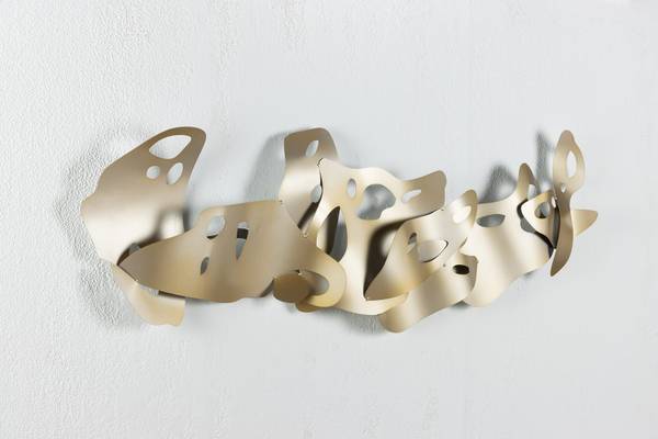 Wanddeko Abstrakt We Silber - Metall - 120 x 44 x 5 cm