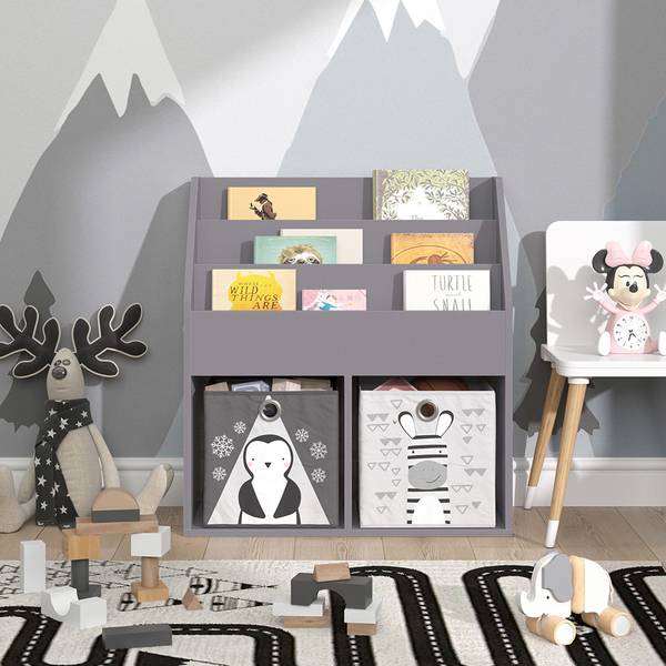 Kinderregal Luigi 37175 Grau - Holzwerkstoff - 72 x 79 x 31 cm