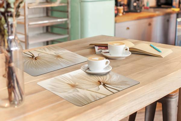 PLATZSETS Pappelsamen 6er-Set Beige - Vinyl - 45 x 30 x 1 cm