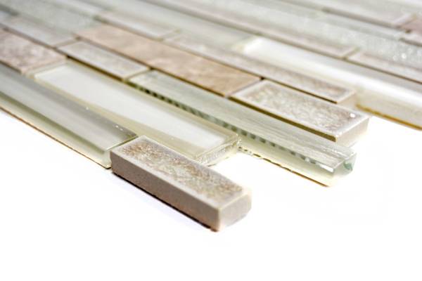 Mosaikfliesen 87SO-1251 Beige - Glas - 30 x 30 x 30 cm