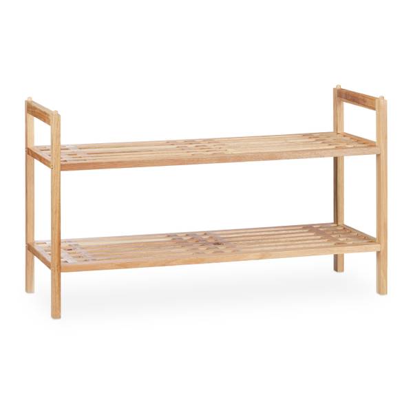 Schuhregal stapelbar Walnuss Braun - Holzwerkstoff - 69 x 41 x 27 cm