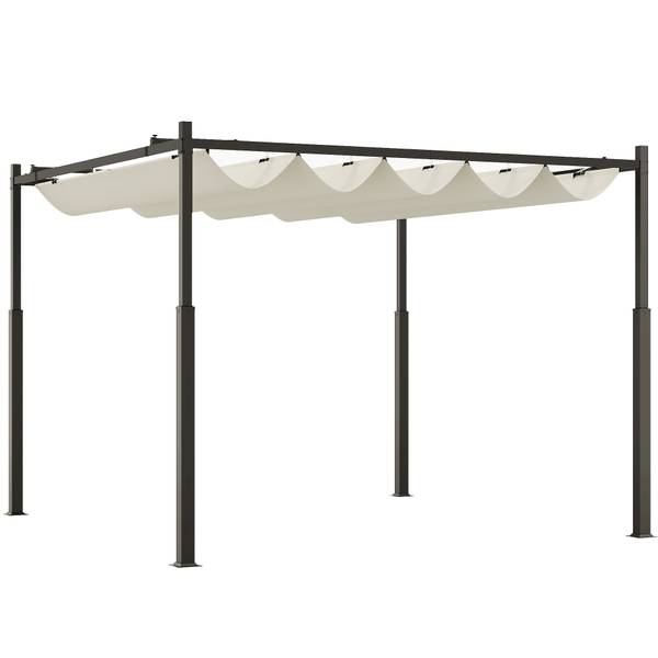 Pergola 84C-570V01CW Blanc - Textile - 298 x 230 x 298 cm