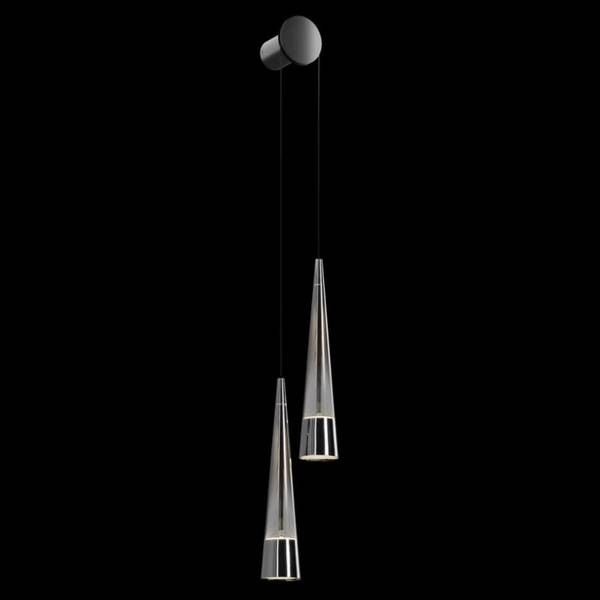 Wandleuchte Modern Jo Schwarz - Silber - Aluminium - 49 x 229 x 39 cm