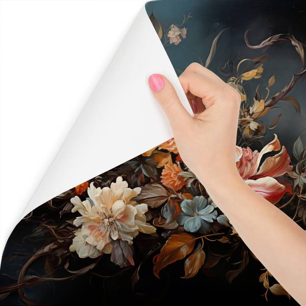 Papier Peint FLEURS Feuilles Plantes 90 x 60 x 60 cm