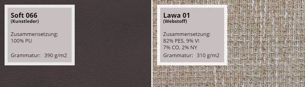 Polsterhocker Kolder Beige - Braun - Kunstleder - 70 x 48 x 70 cm