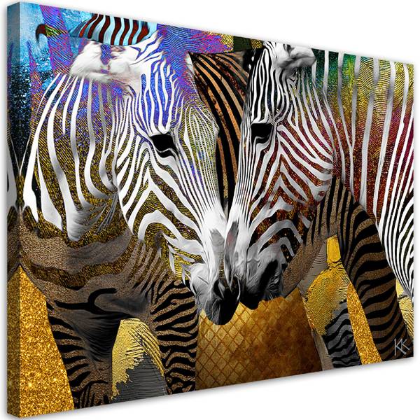 Wandbild abstrakte zebras tiere 60 x 40 cm