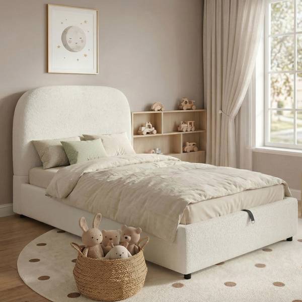 Lit d’enfant Zoom Ⅰ Beige - Bois manufacturé - 98 x 100 x 213 cm