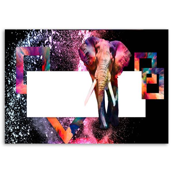 Wandbild elefant abstraktion für kinder 90 x 60 cm