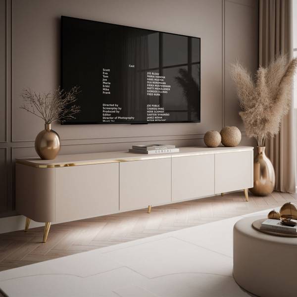 TV-Schrank AVELINE Beige - Holzwerkstoff - 200 x 48 x 39 cm