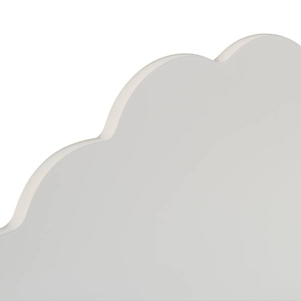 Speelgoedkist met wolkvorm bruin - wit - plaatmateriaal op houtbasis - 58 x 45 x 28 cm