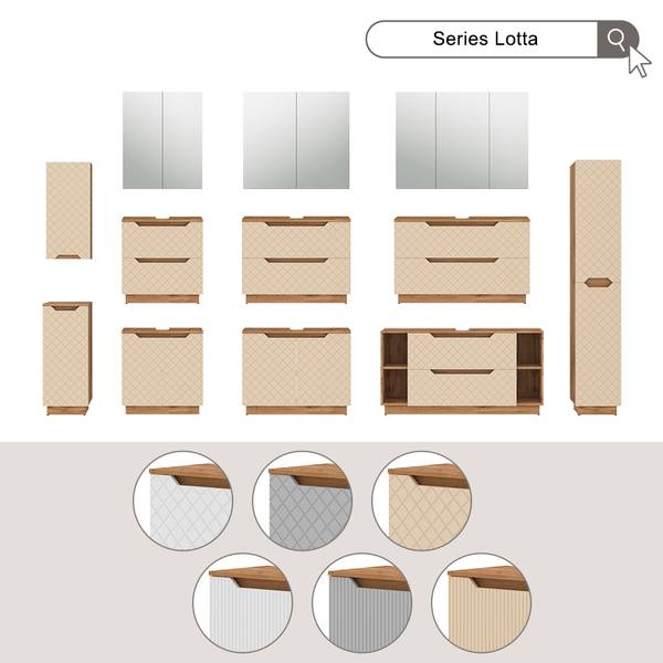 Waschbeckenunterschrank Lotta 58671 Weiß