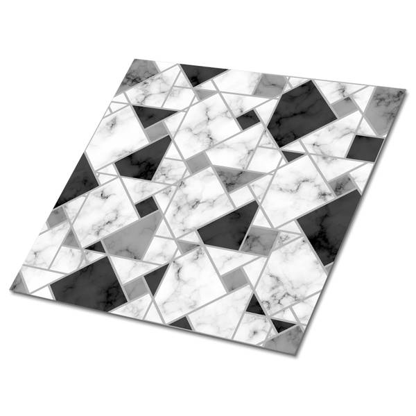 Zelfklevende Tegels NexusG set van 9 grijs - polyester-PVC - 30 x 30 x 0 cm