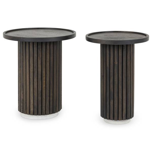 Couchtischset SARDA 2er Set Mango - Marmor - 46 x 53 x 46 cm