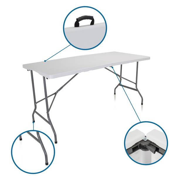 Klapptisch EASY UP MULTI II Weiß - Kunststoff - 152 x 74 x 70 cm