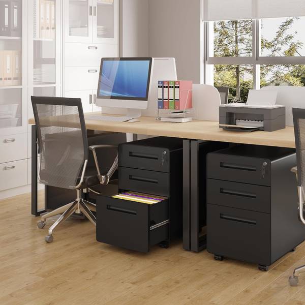 Aktenschrank Hanna Schwarz - Metall - 40 x 58 x 51 cm