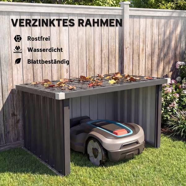 Mähroboter Garage 845-437V01CG Grau - Metall - 86 x 63 x 108 cm
