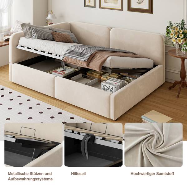 Einzelbett K-2096 96 x 78 x 207 cm
