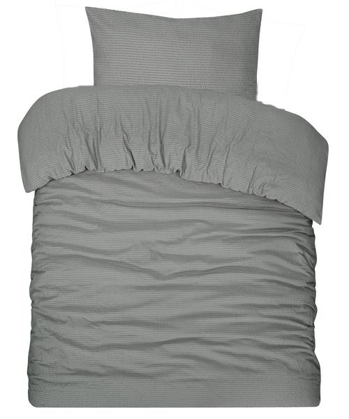 Dekbedovertrek 491006 (2-delig) grijs - textiel - 140 x 2 x 220 cm